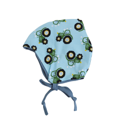 Bindemütze Traktor grün